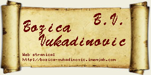 Božica Vukadinović vizit kartica